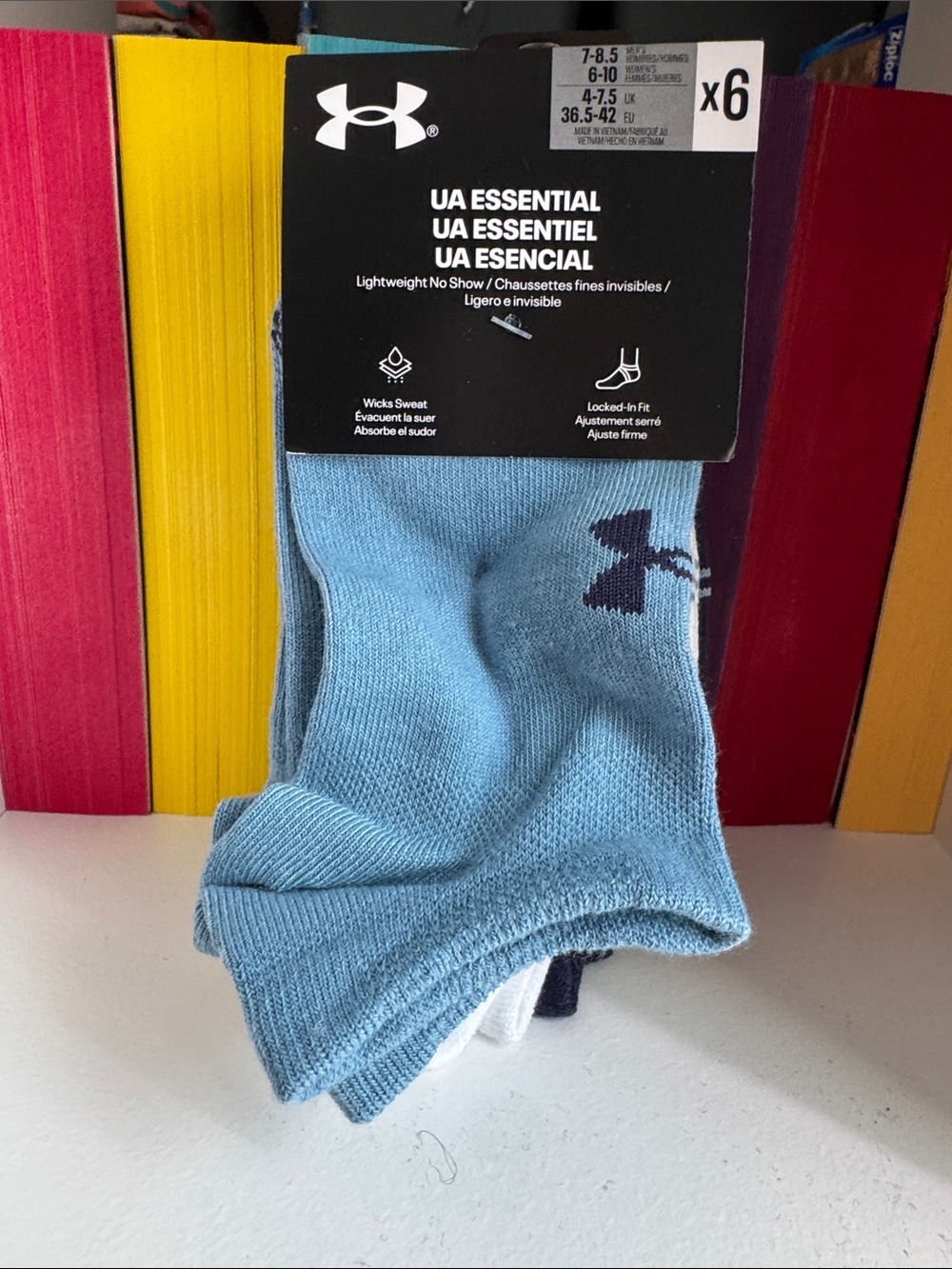 Under Armour Light Blue No-Show Athletic Socks - 6 Pack